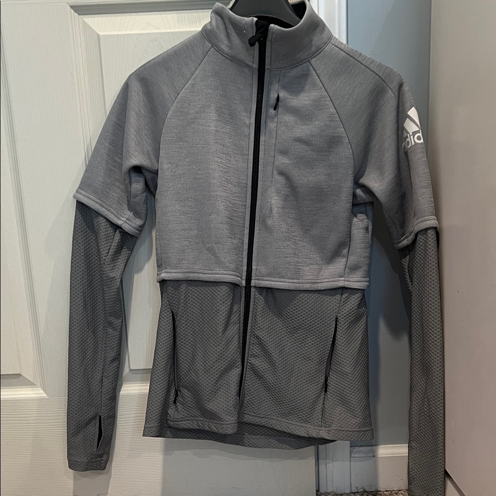 Adidas Heather Gray Performance Jacket